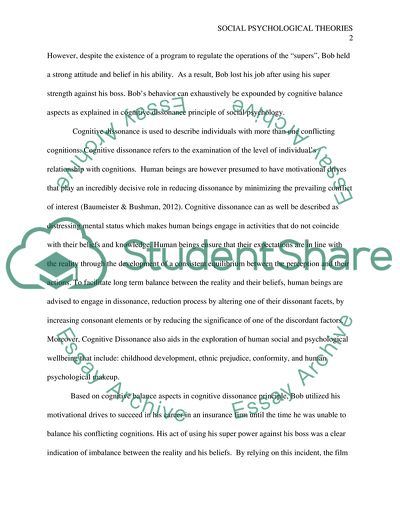 Social Psychological Theories: The Incredible Movie