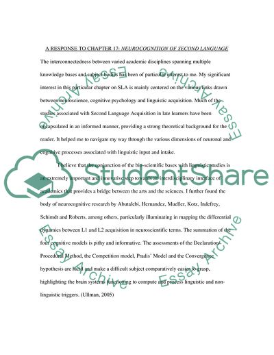 Reading response 6
