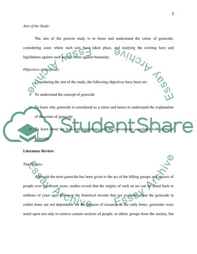 The Crime of Genocide