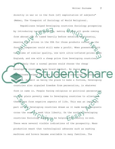 Sociology of Developing Countries