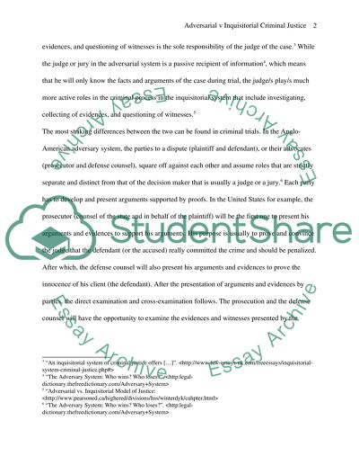 Adversarial and inquisitorial criminal justice