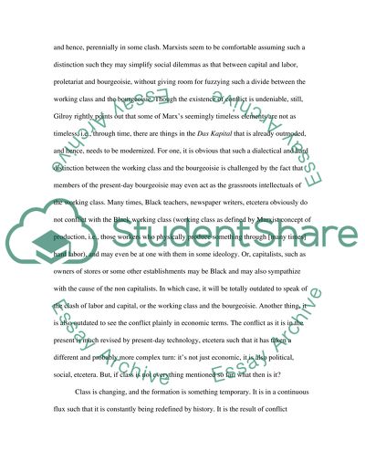 With reference to the text explain Gilroys approach to the concepts of race,class and nation