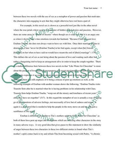 Contrasting two Literary Novels as to how Sex is used as a tool in Literature