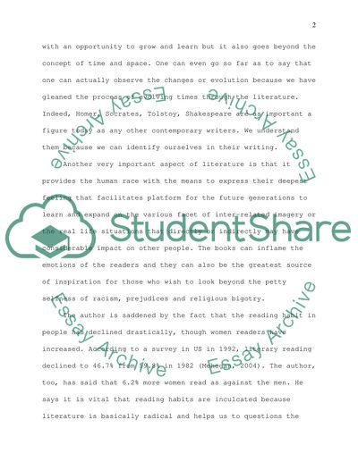 Why Literatura by Mario Vargas - Summury