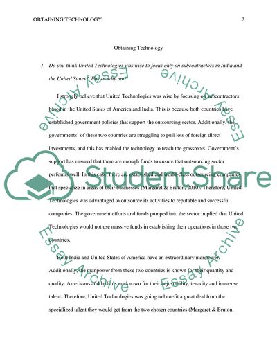 Case Study 6.1 United Technologies