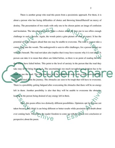 The Road Not Taken Interpretations