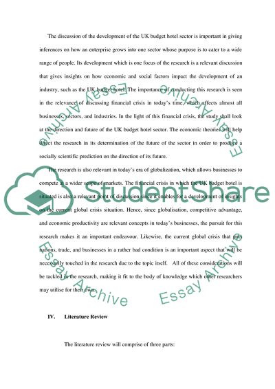 The Development and Future of the UK Budget Hotel Sector in Financial Crises