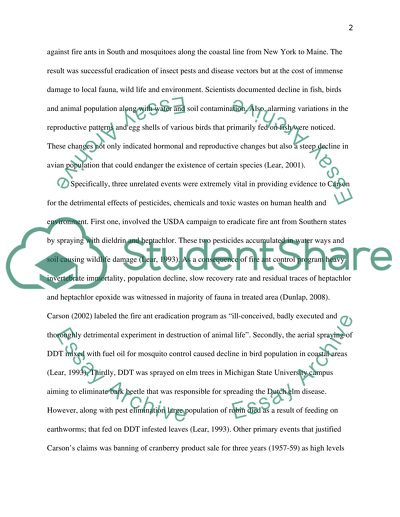 Rachel Carson and the Enviromental Movement