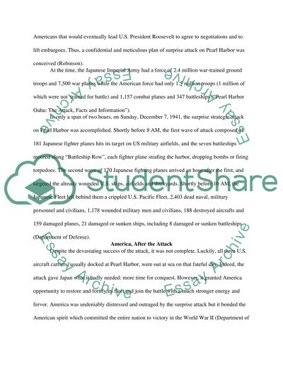 Pearl Harbor: Its Attack that Set the Stage for the U.S. Participarion in World War II