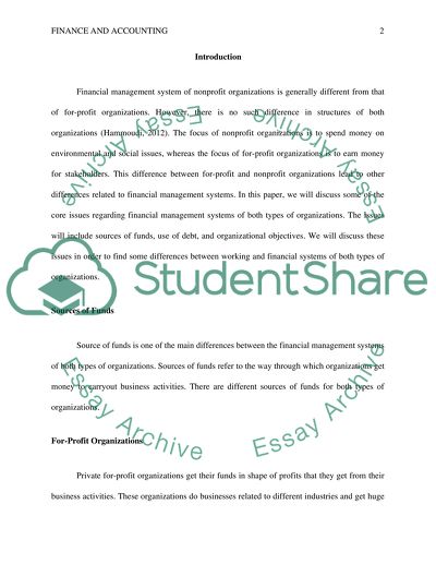 Financial Management in Nonprofit Organizations