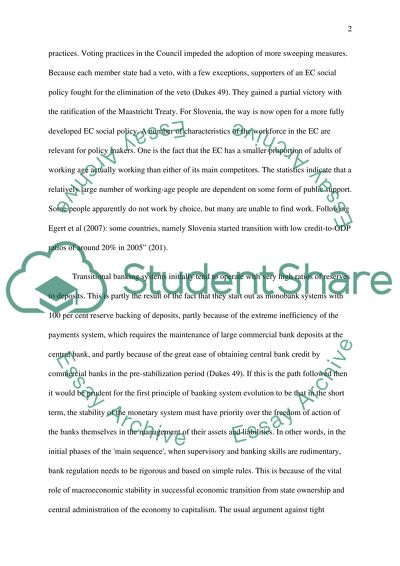 Slovenia and Its Economic Development after Entering the EU