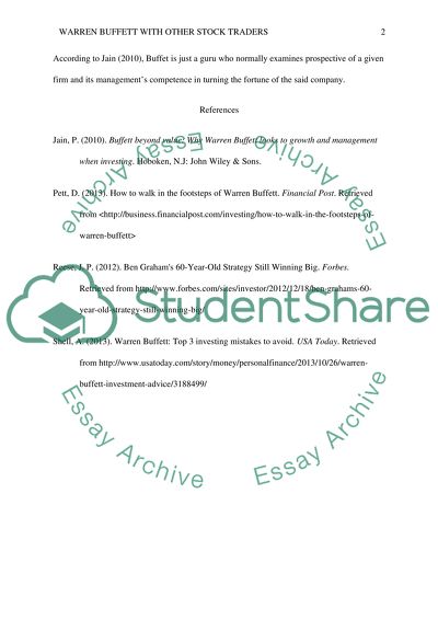 Warren Buffett Comparison with Other Stock Traders
