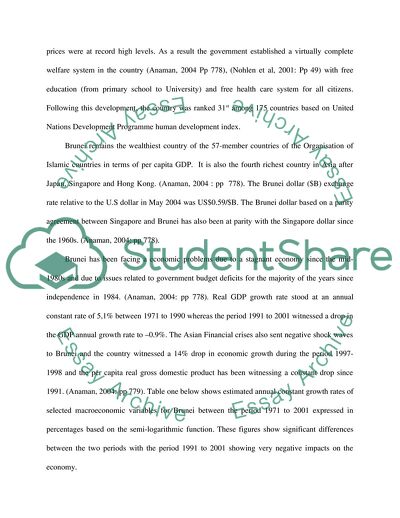 The Important Role of Foreign Direct Investment In BRUNEI: Current Status and Future Direction