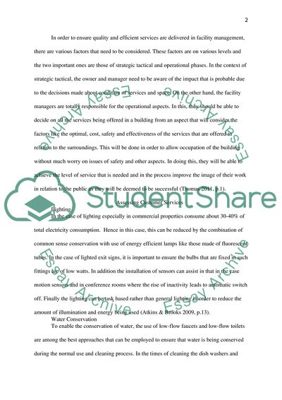 Hospitality and Facilities Management