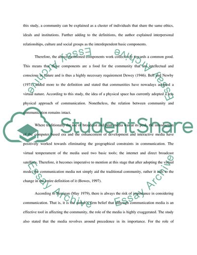 The Role of Community Media in Development