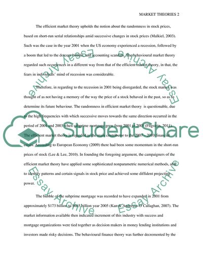 Efficient Markets Theory and Behavioural Finance