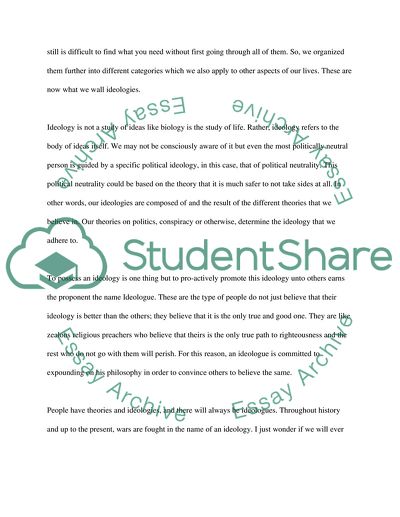 Theory And Political Ideology