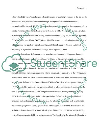 The Temperance Movement in America