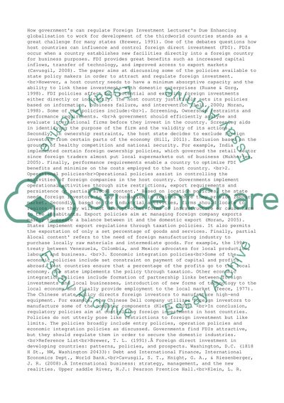 How Government Can Regulate Foreign Investment