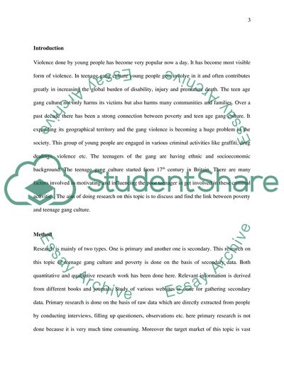 The Link between Poverty and Teenage Gang Culture