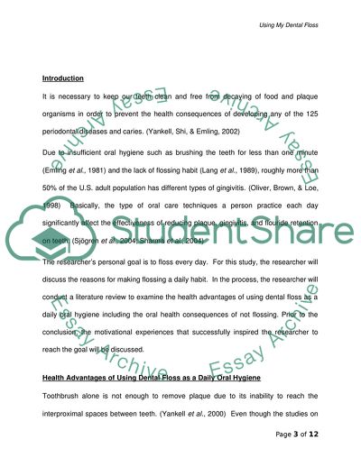 Using My Dental Floss