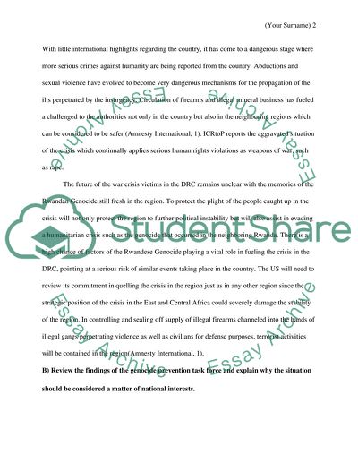 The Story of the Human Toll or the Potential for Future Atrocities Refugees