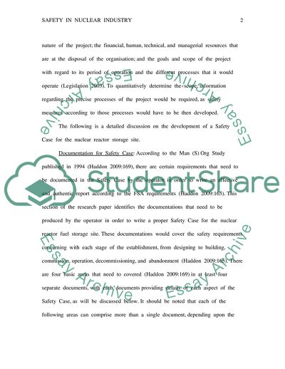 Safety in Nuclear Industry