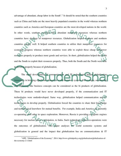 World Economic Systems and Globalization