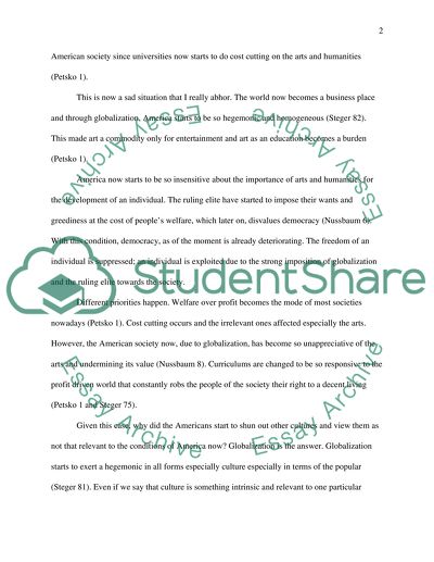 Art and Humanities: A Degrading Condition