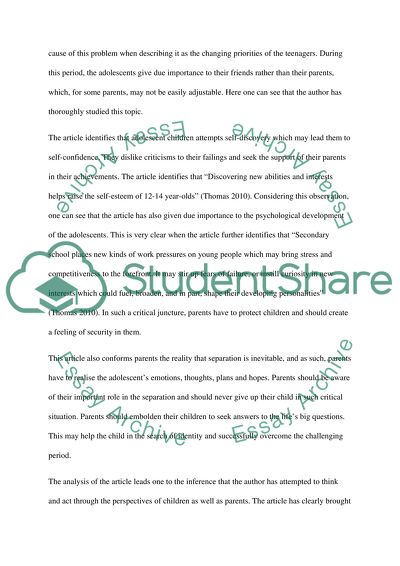 Transition in Adolescent Development