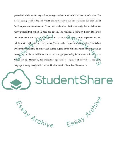 Characters and Scenes in the Frankenstein Film