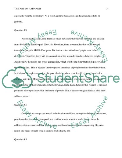 The art of happines questions