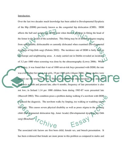 Identification of factors associated with the reversion of diagnosed case of DDH back to normal