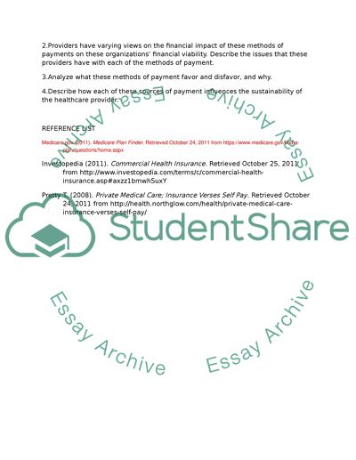 Methods of Payment Analysis