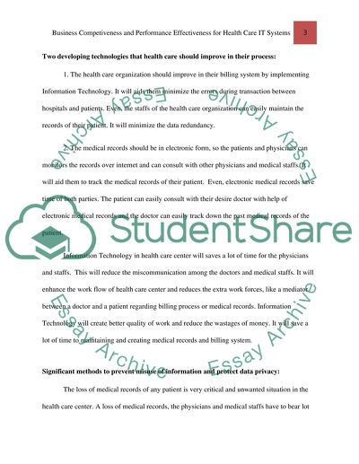 Health Care IT Systems