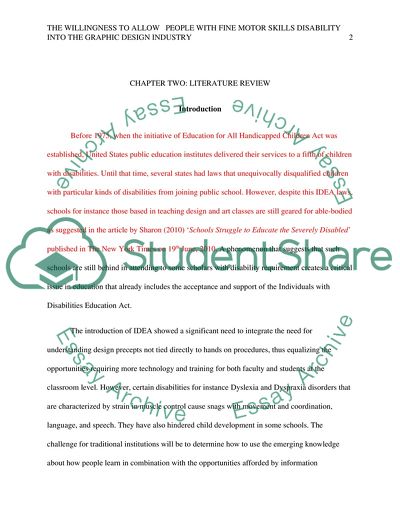 Graphic Design Industry and Allowance People with Fine Motor Skills Disability into the Discipline