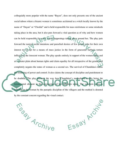 Feminist Analysis of the Story Witch by Mahasveta Devi