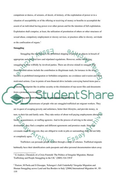 The Difference between Smuggling and Trafficking