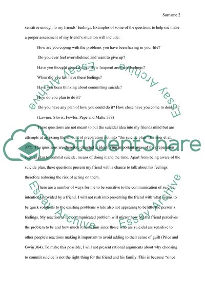 Dealing With Suicidal Behavior