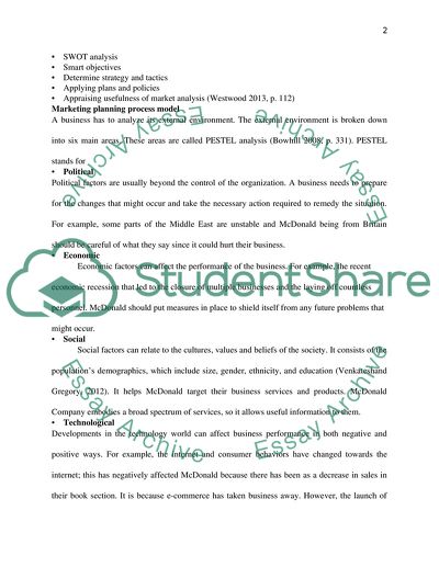 McDonalds Marketing Plan