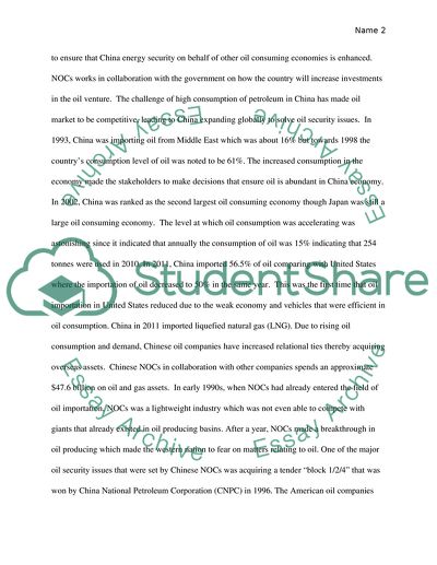 China Oil Security Issue In the New Map of Global Oil Geography