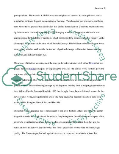 Film Analysis: Chihwaseon the Painted Fire