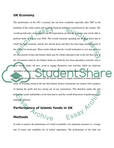 Islamic Funds in the UK Financial Market