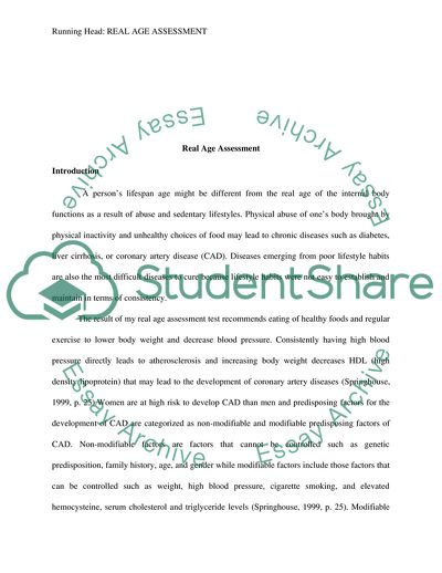 The Real Age Assessment Test