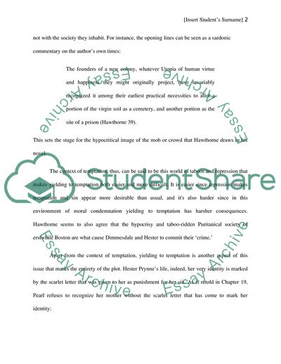 Temptation as Recurrent Theme in Literature: Hawthorns Scarlet Letter and Poes Telltale Heart