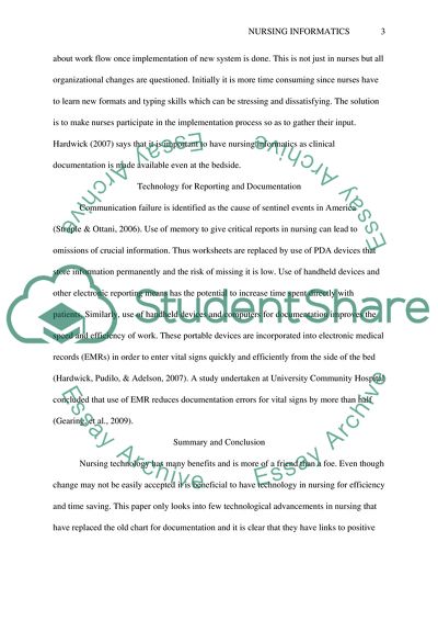 Nursing Informatics: Technology in Nursing