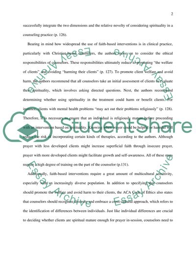 The Role of Religion Plays in Counselling