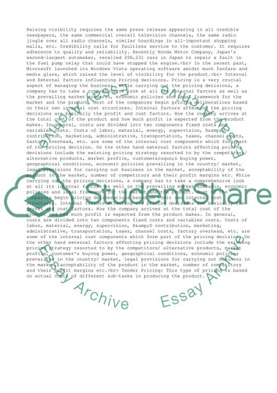 Developing Credibility and Raising Visibility