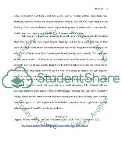 The case for contamination Report