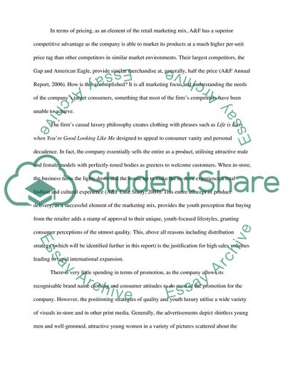 Retail Marketing and Logistics at Abercrombie & Fitch